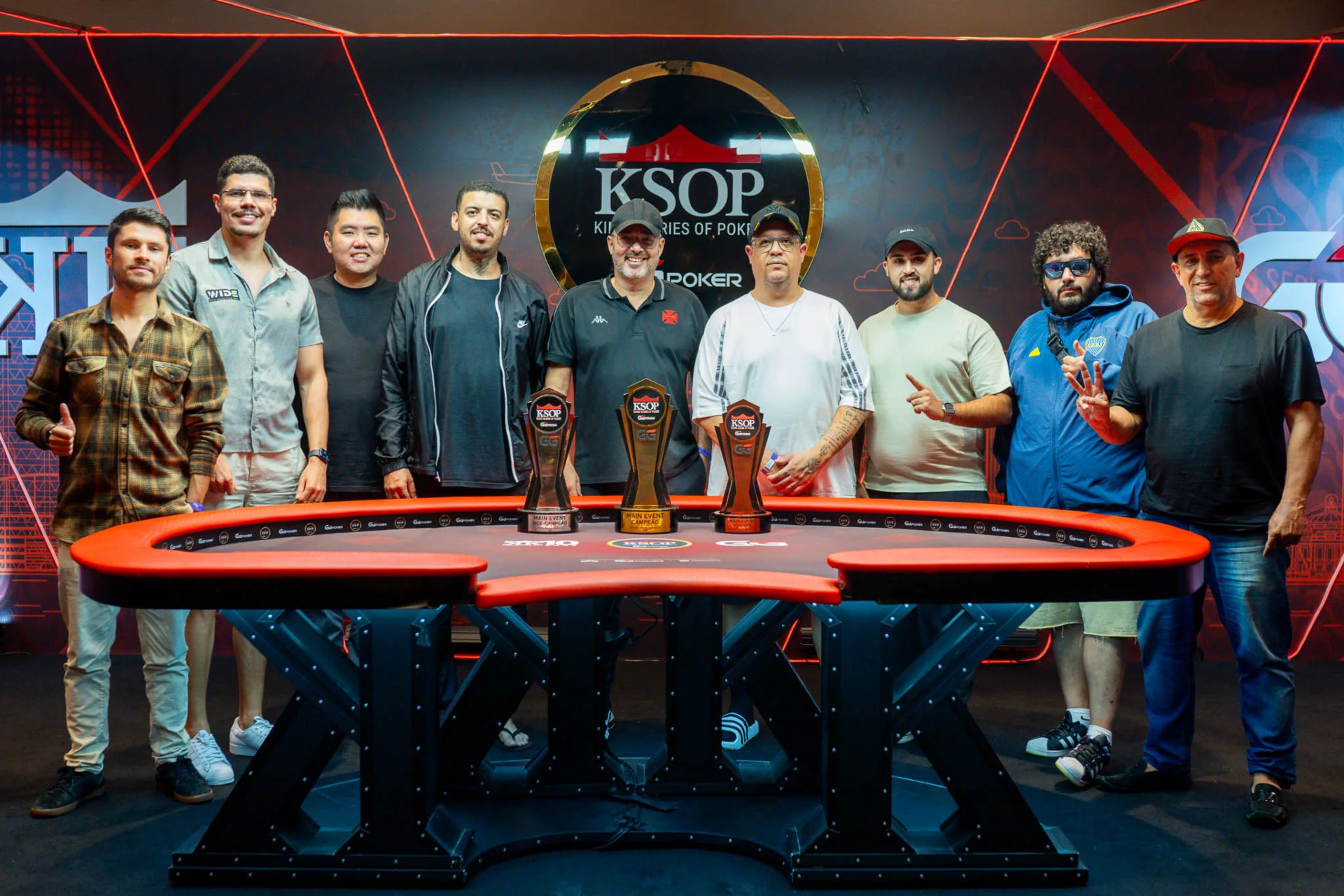 Mesa Final do Main Event do KSOP GGPoker Rio de Janeiro