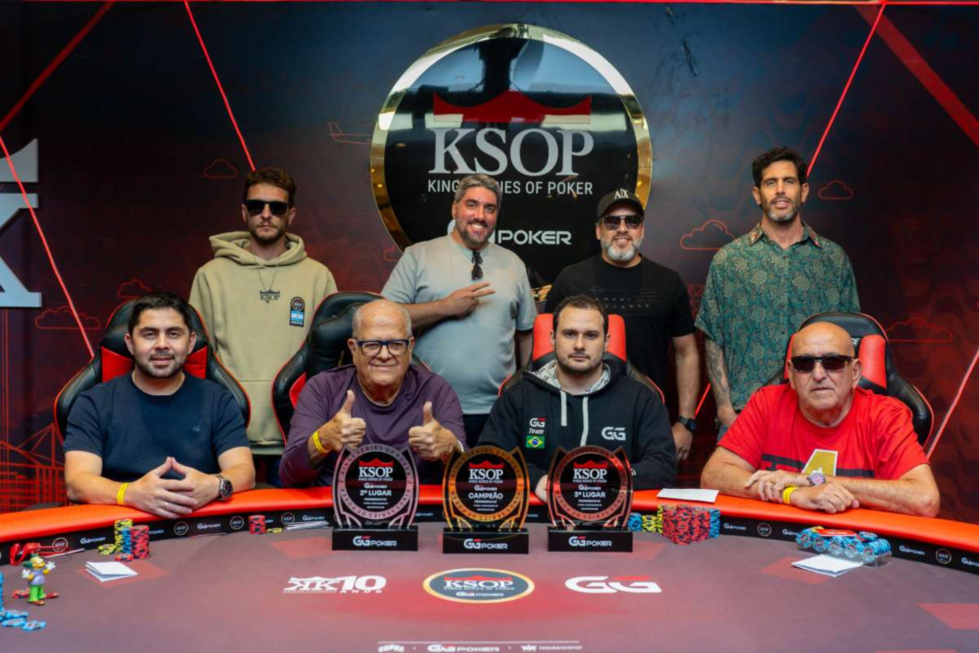 Mesa Final do Progressive KO do KSOP GGPoker Rio de Janeiro