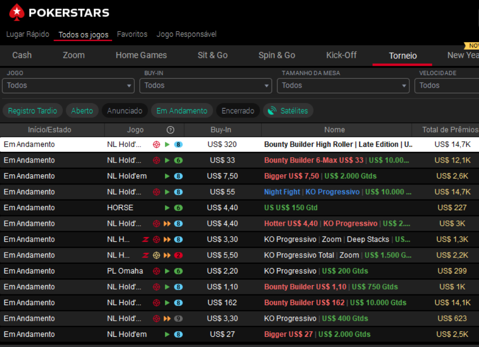 pokerstars lobby