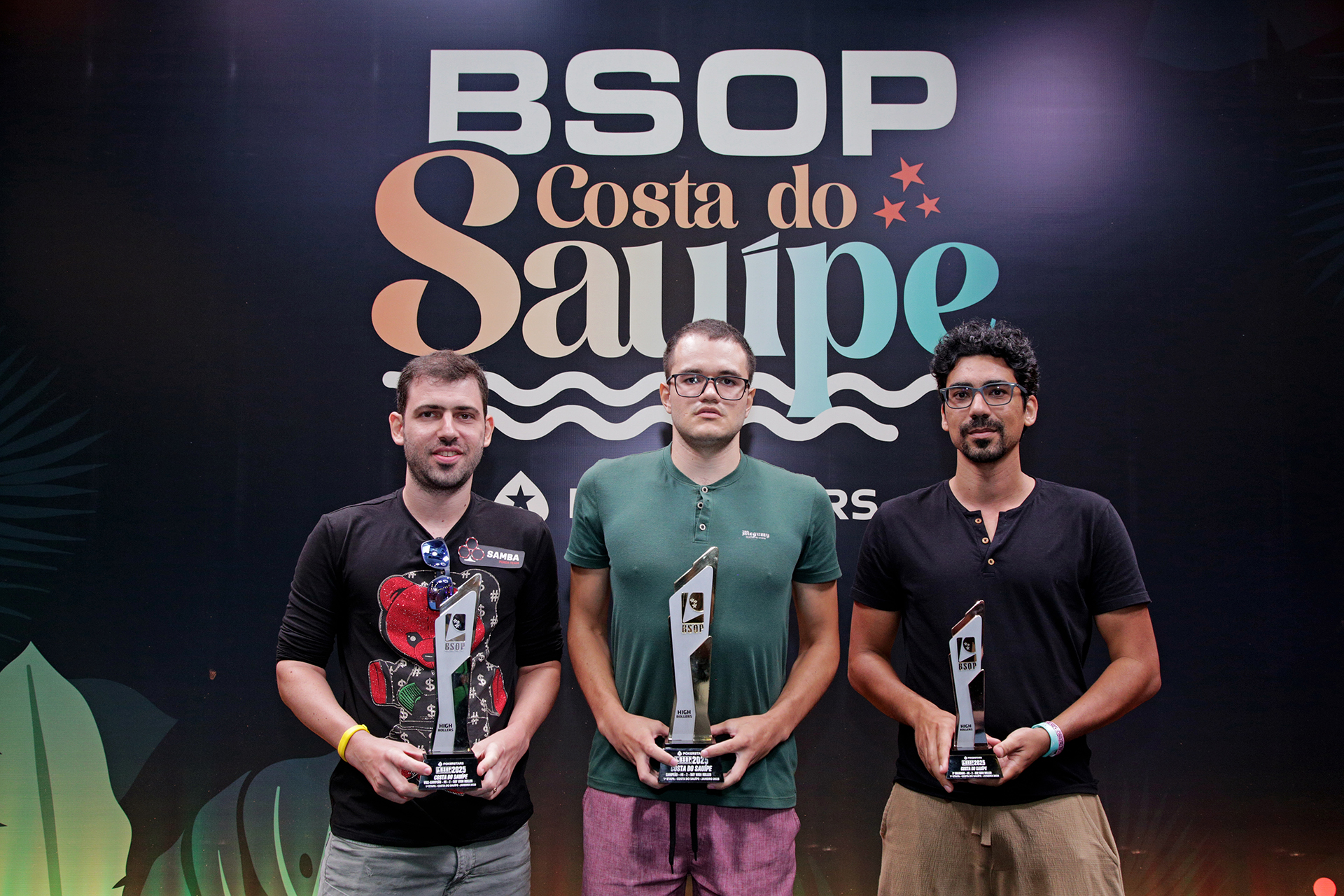 Pódio do 2-Day High Roller do BSOP Costa do Sauípe