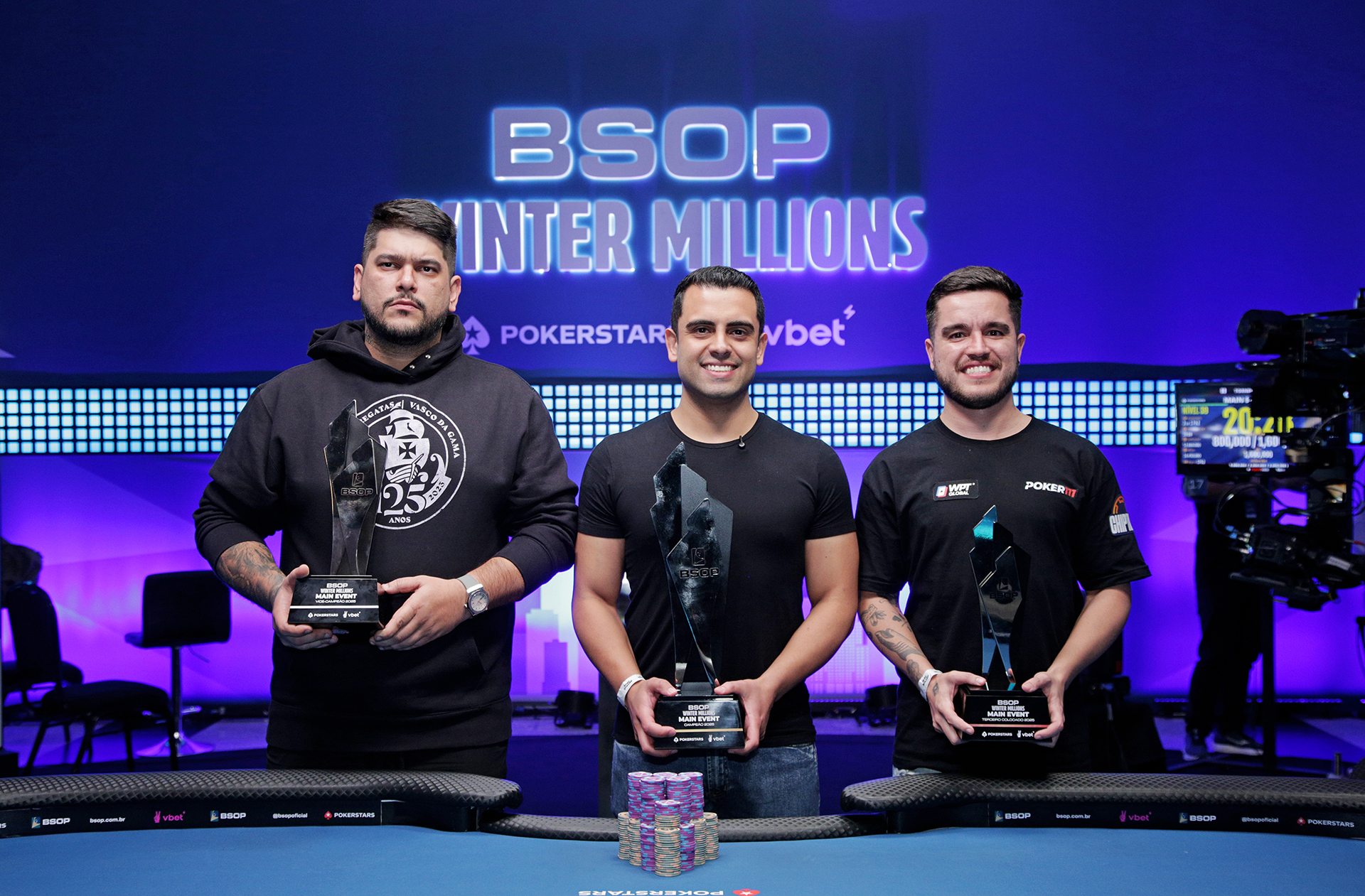 Pódio do Main Event do BSOP Winter Millions 2025
