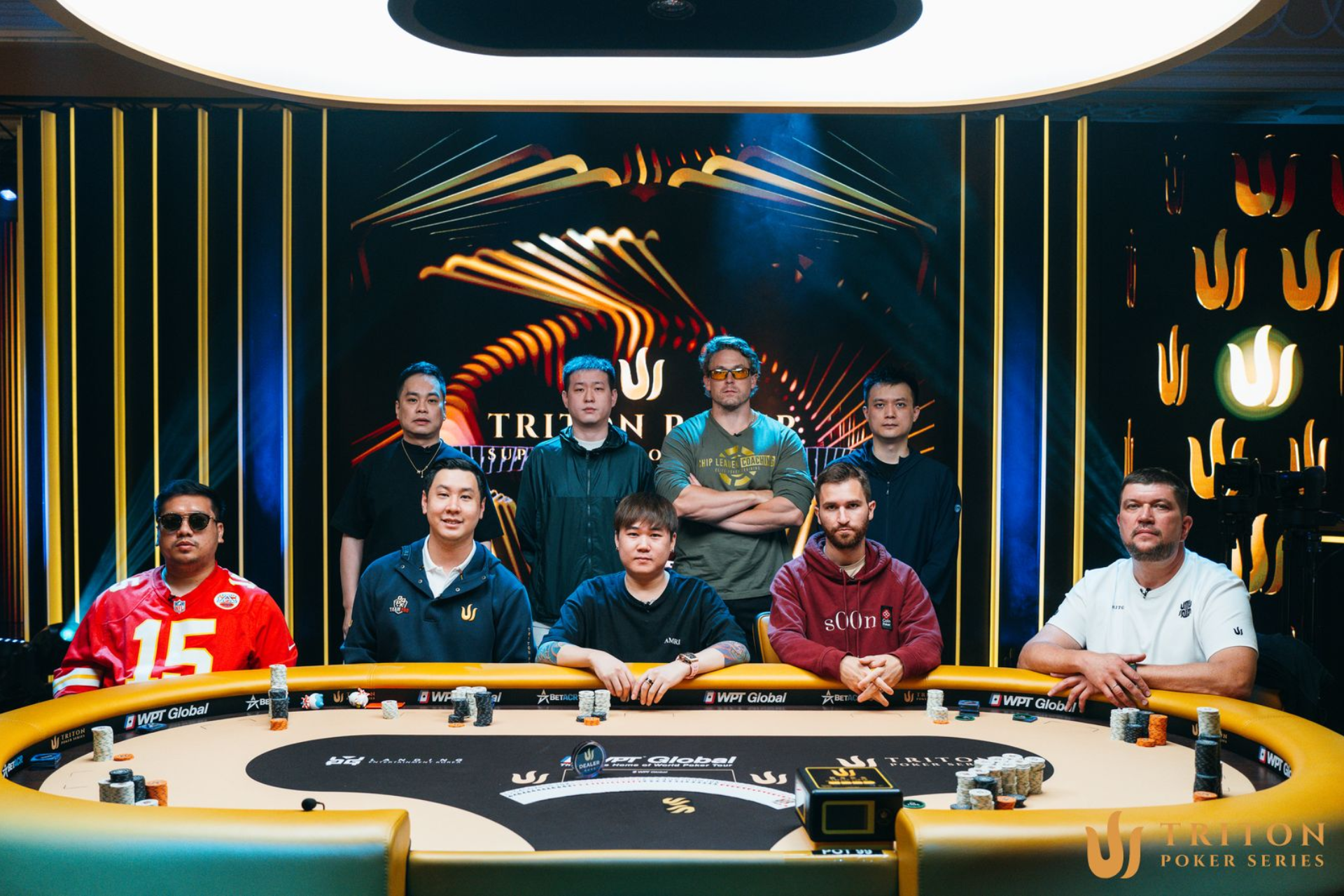 Mesa final do Evento #1 (US$ 25.000 Triton WPT Global Slam)