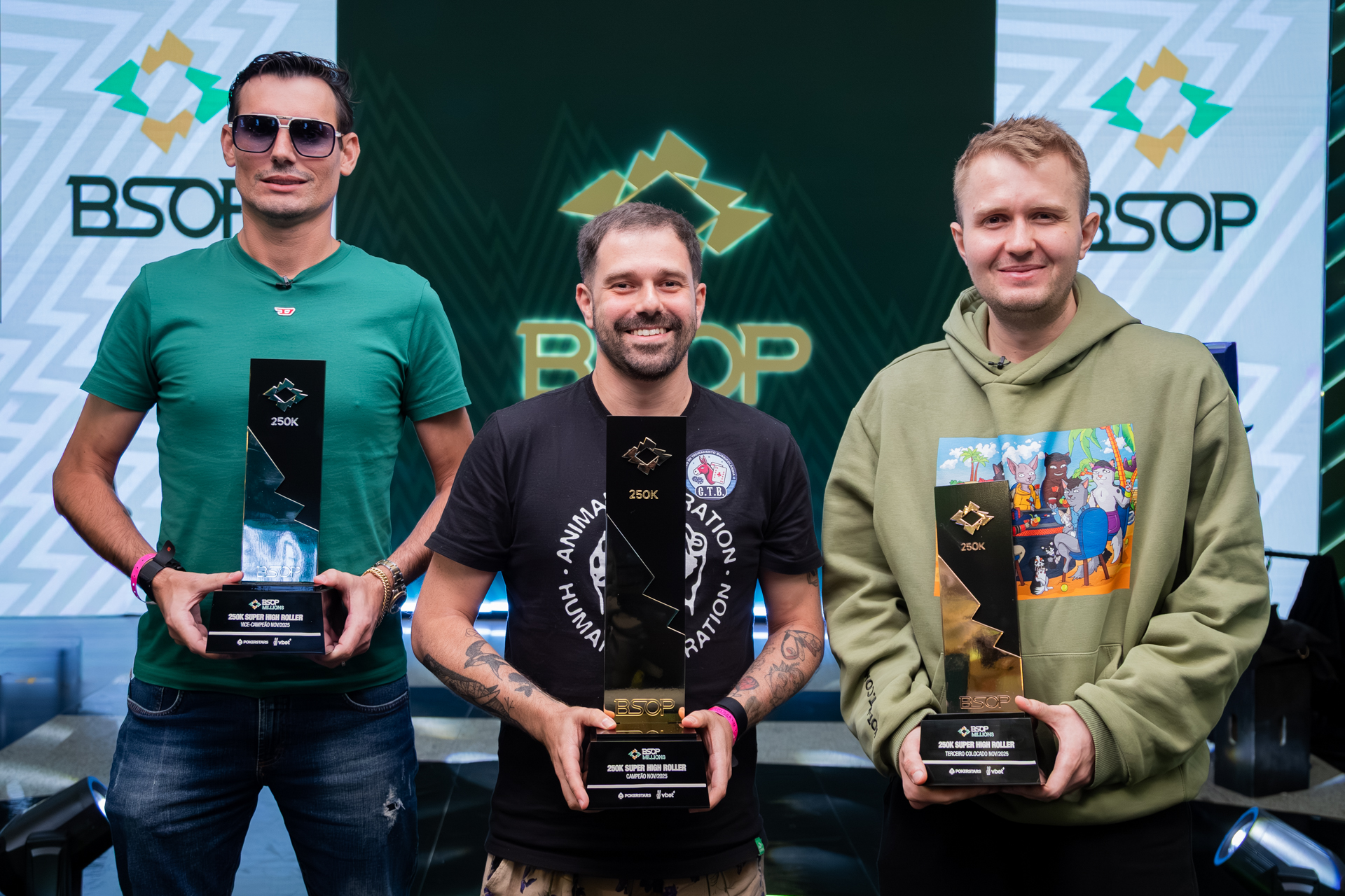 Pódio do R$ 250.000 Super High Roller