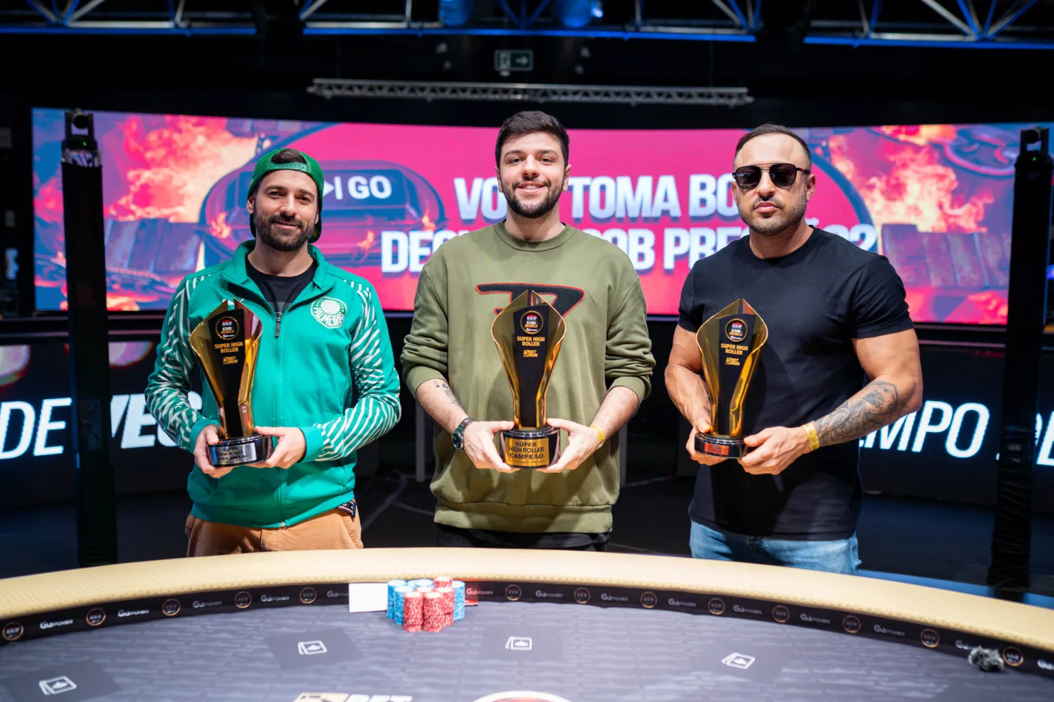 Pódio do Super High Roller do KSOP South America