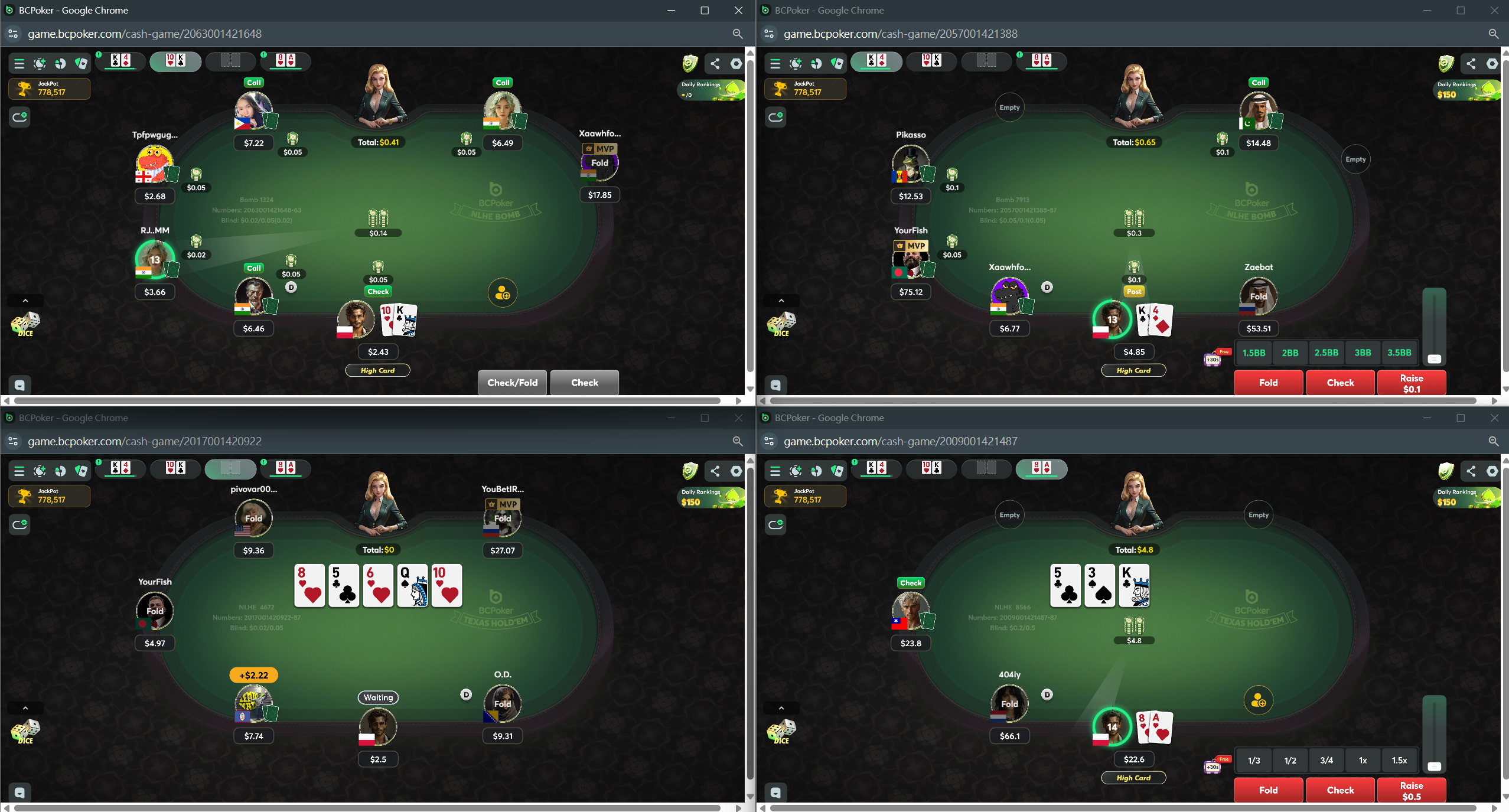 BCPoker Multi-table Launch