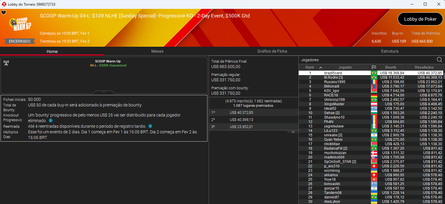 WCOOP Warm-Up #04-L US$ 109 NLHE Sunday Special