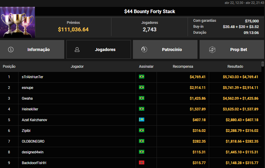 US$ 44 Bounty Forty Stack