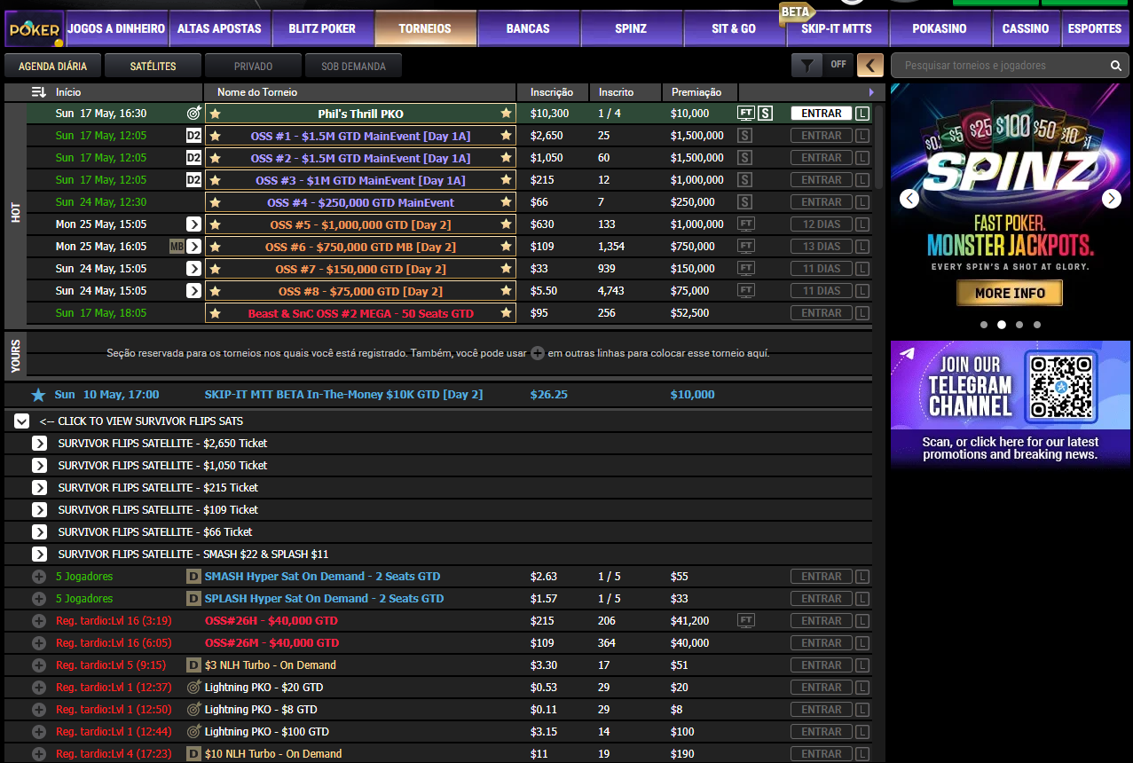 ACR Poker Lobby 12.05.2026