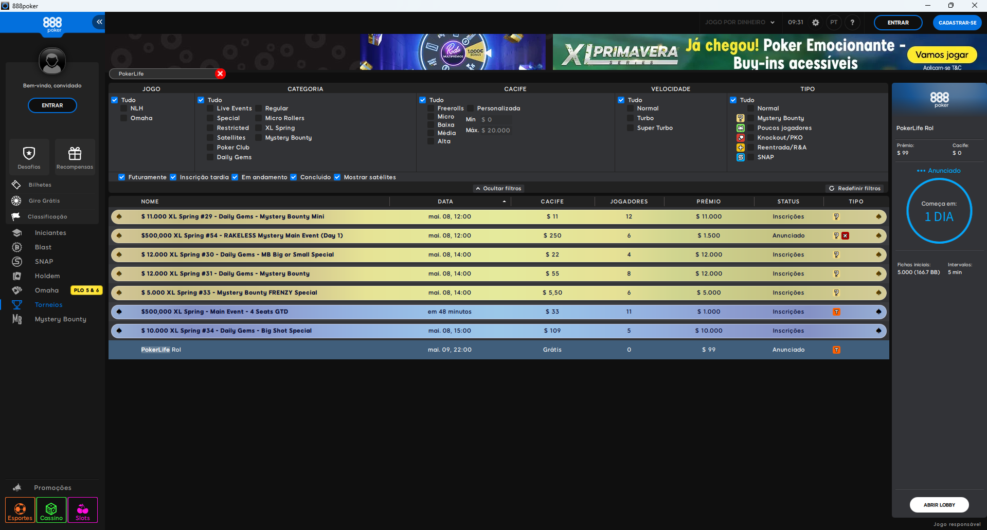 PokerLife Roll Lobby 09.05.2026