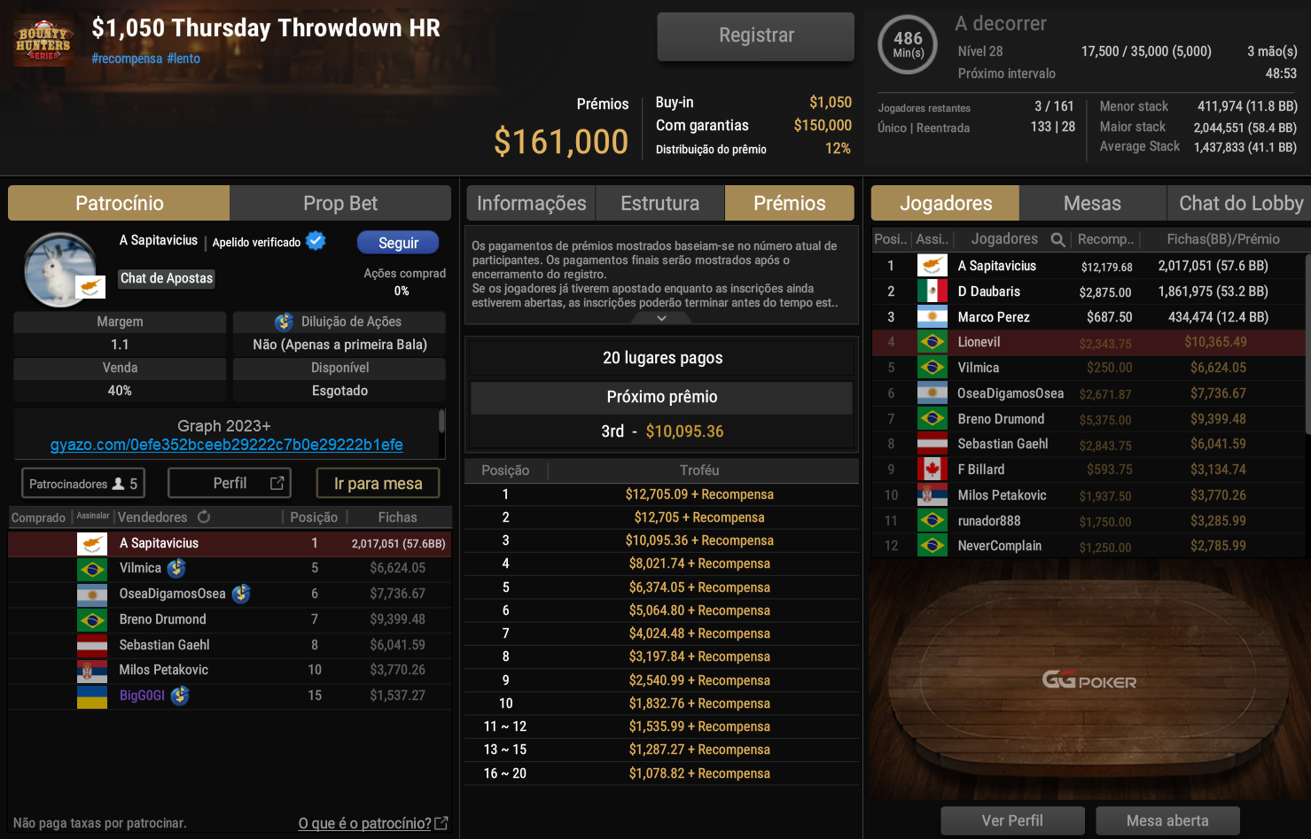 GGPoker US$ 1.050 Thursday Throwdown HR 23jul2026
