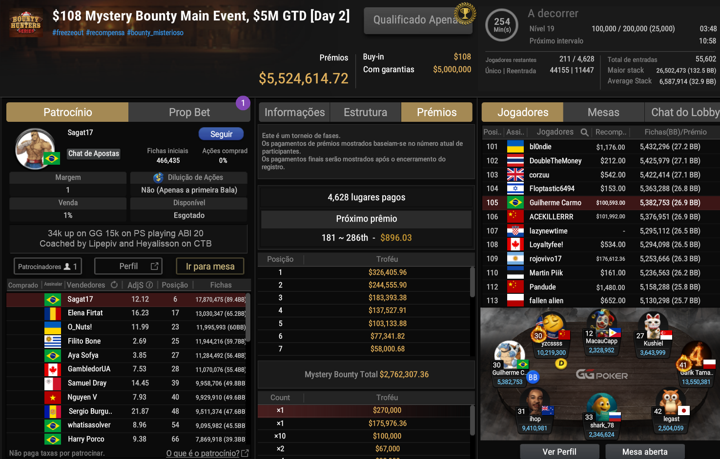 GGPoker US$ 108 Mystery Bounty Main Event 27jul2026