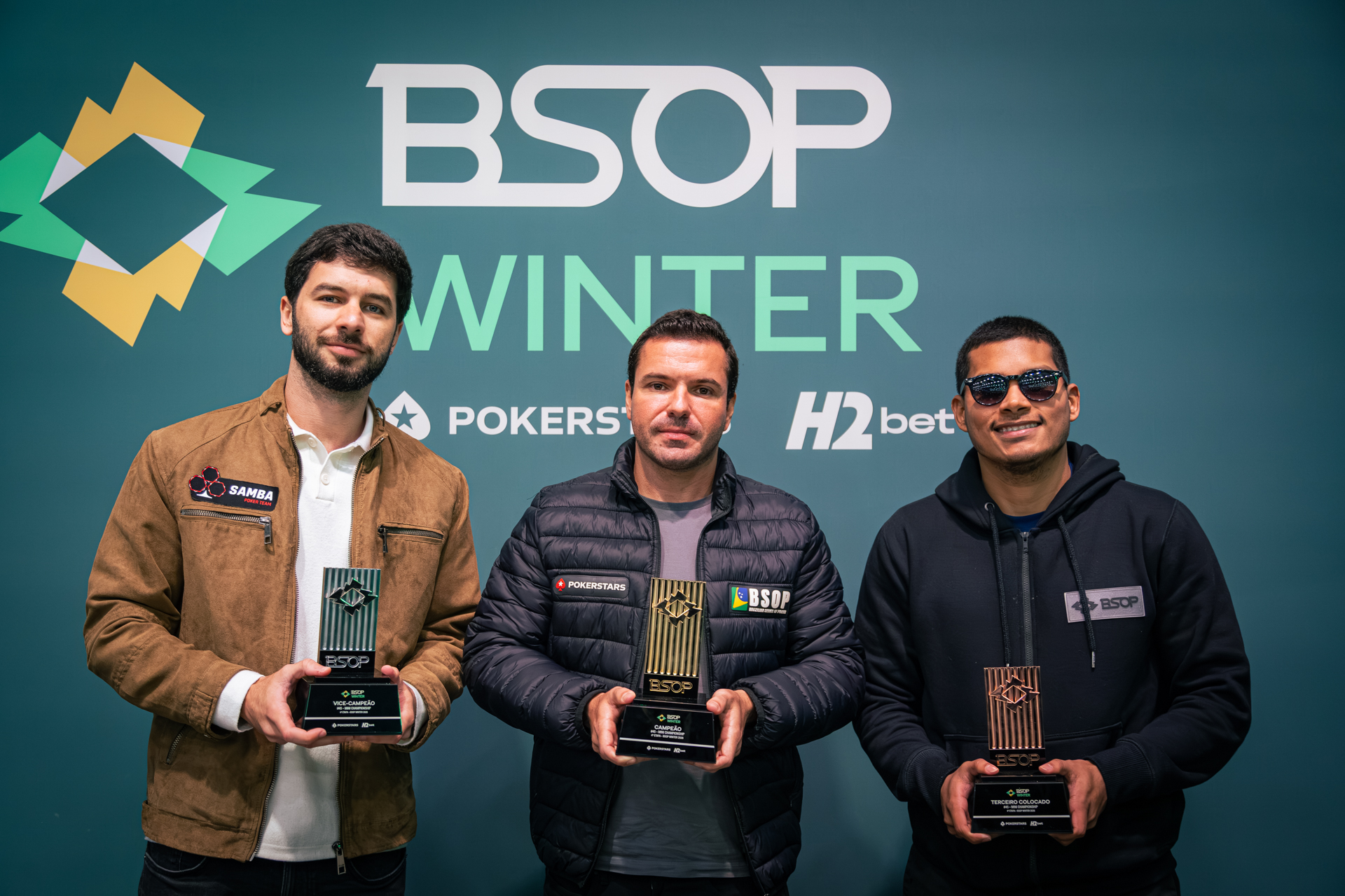 Pódio do Mini Championship do BSOP Winter 2026