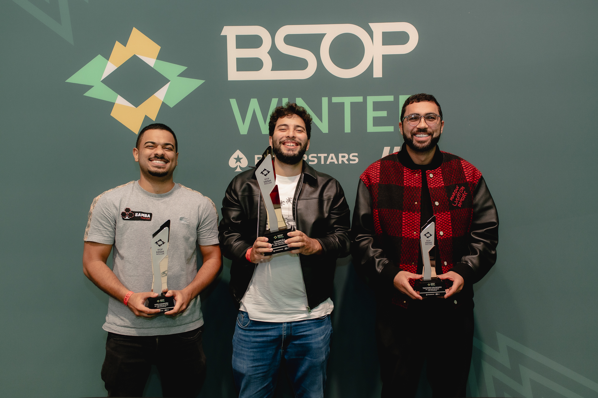 Pódio do Super High Roller do BSOP Winter 2026
