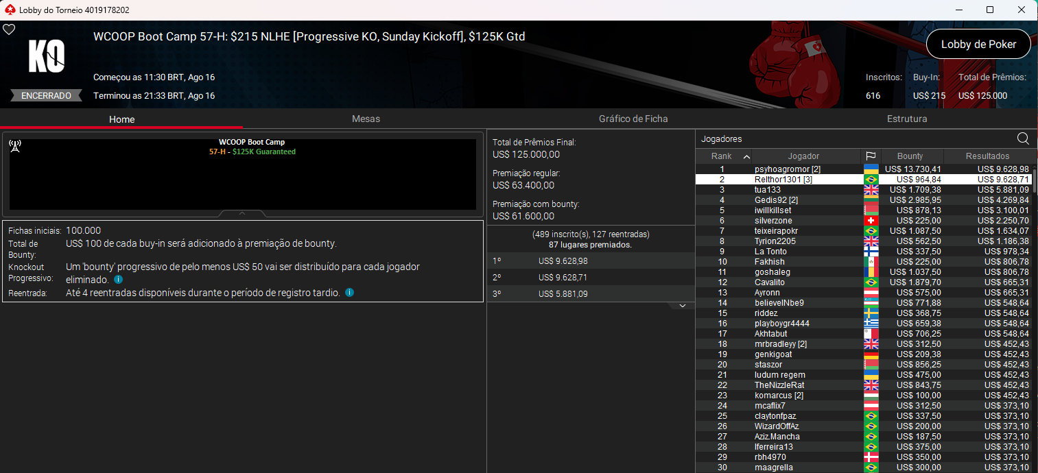 WCOOP Boot Camp #57-H NLHE