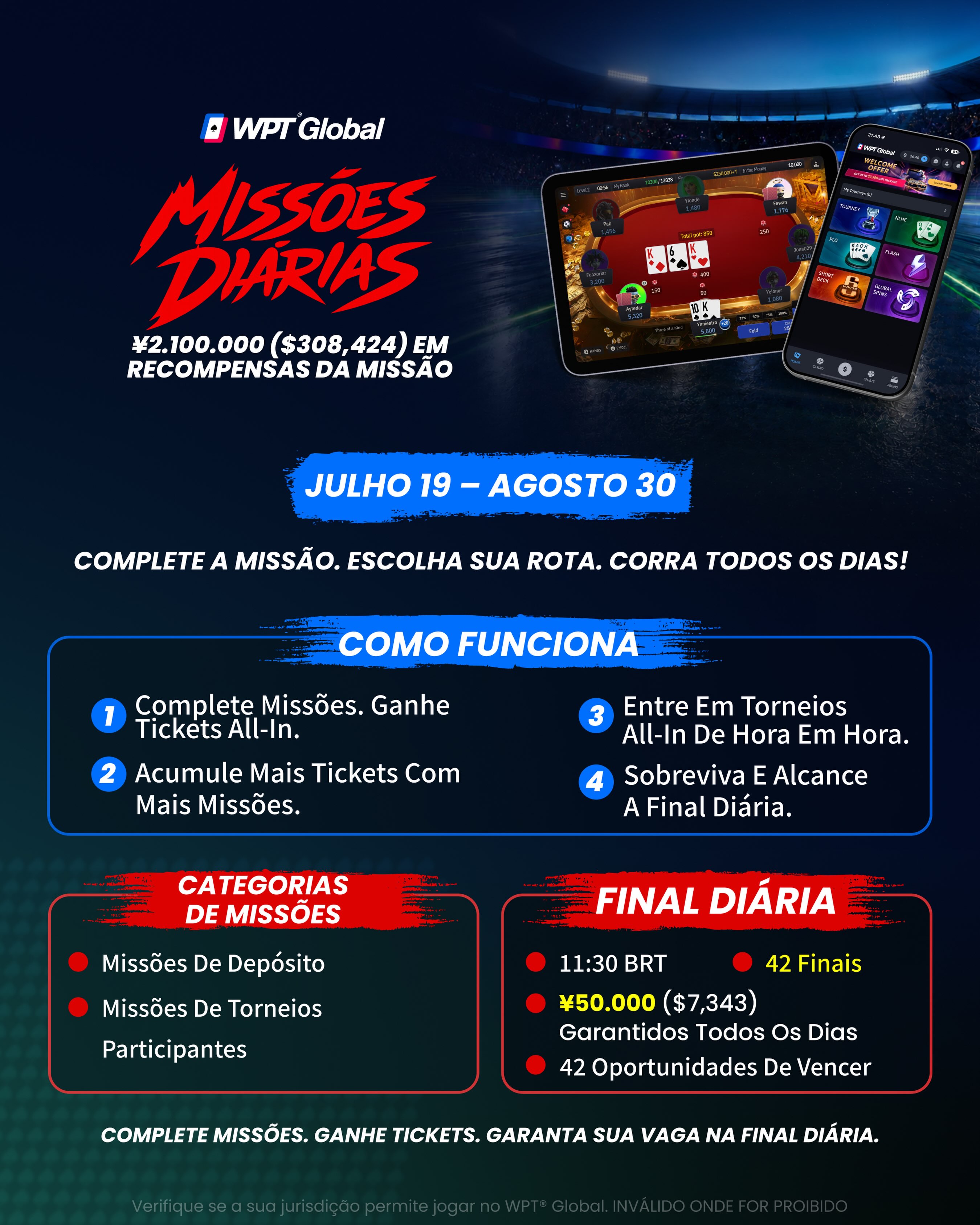 WPT Global - missões diárias Asian Series Overdrive