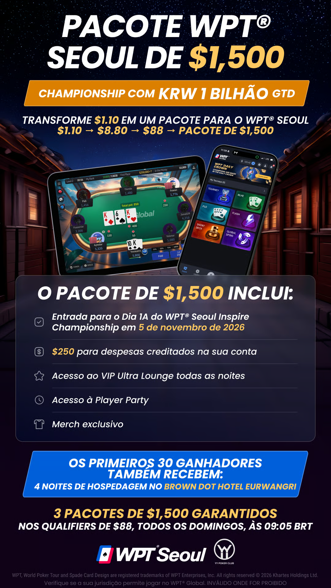WPT Seul Pacote