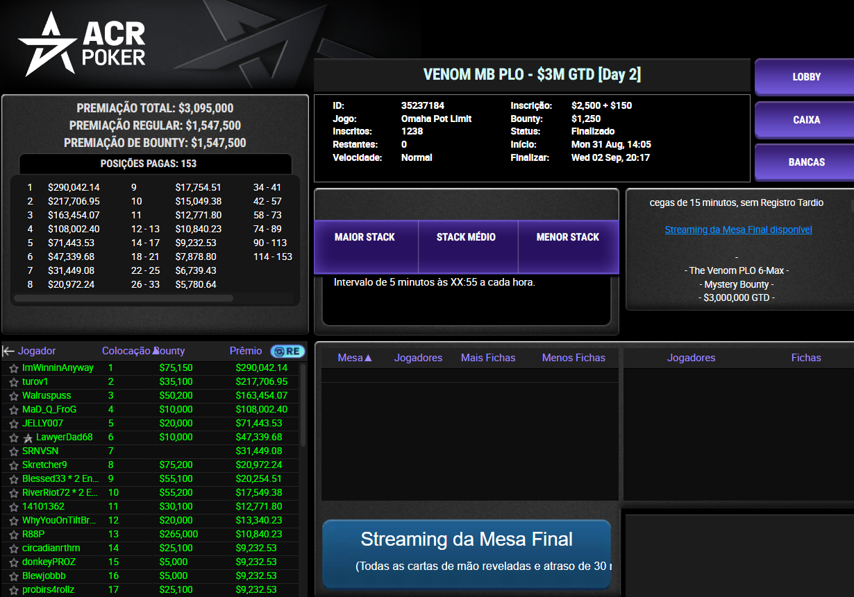ACR Poker Venom MB PLO 02set2026