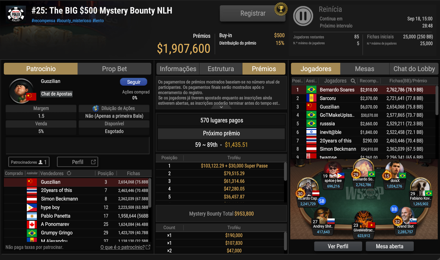 GGPoker US$ 500 WSOP Online #25 17set26